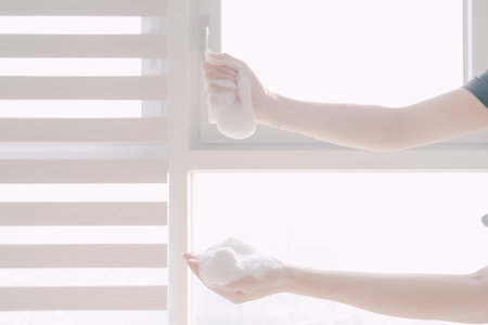 hand washing for personal hygieneの写真素材
