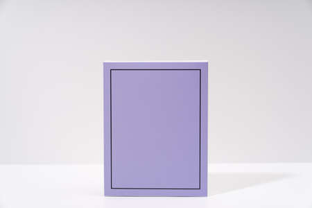 purple card on white backgroundの写真素材