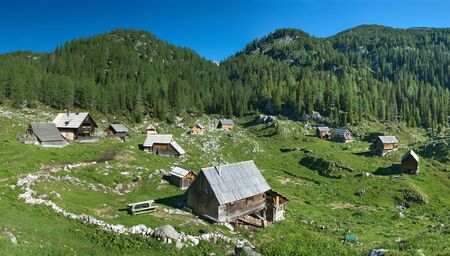 One of the alps in the hills above Bohinjのeditorial素材