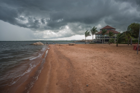 Shores of lake Victoria at Malaika Beach Resortのeditorial素材