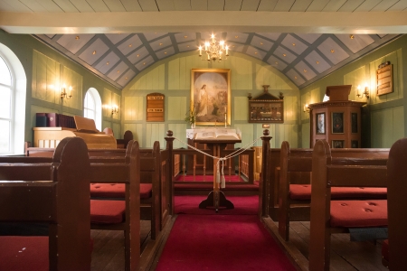 Interior of a church in Thingvallaのeditorial素材