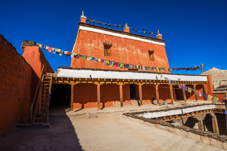 A small monastery in Lo Manthang, Mustang, Nepalのeditorial素材
