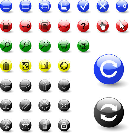 Big collection of  web color icons - vectorのイラスト素材