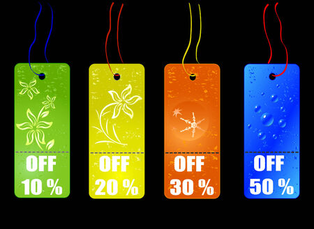 set of tagsのイラスト素材