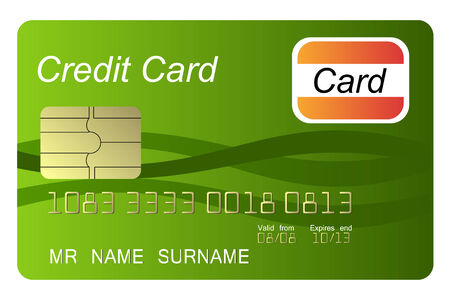  Green credit card, vectorのイラスト素材