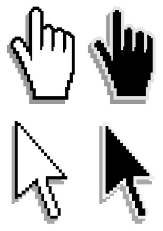 Hand and arrow cursor. Vectorのイラスト素材