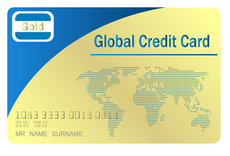 gold credit cartd のイラスト素材