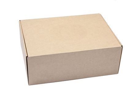 cardboard box isolated on white background