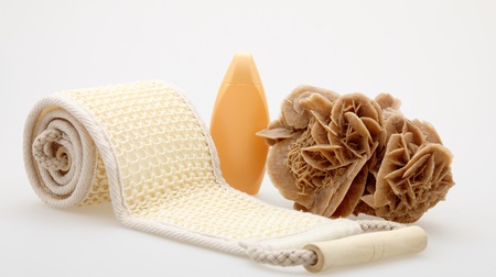 Bath accessories, sisal massage belt.の写真素材