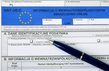 Calculating taxes in Poland PLN currencyの写真素材