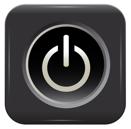 black button over white backgroundのイラスト素材