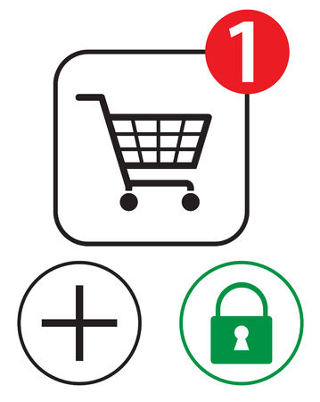 Shopping iconsのイラスト素材