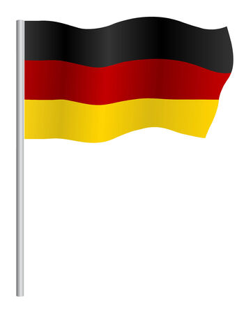 German flag on pole, vectorのイラスト素材