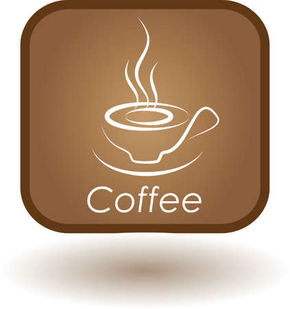 advertisement for coffee, restaurant, button for website, cafeのイラスト素材