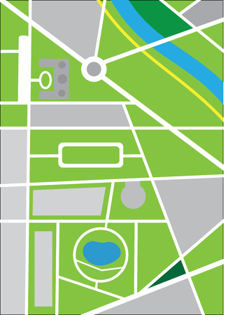Vector map of city centerのイラスト素材