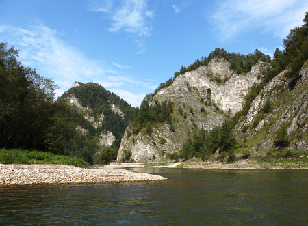 The Dunajec River Gorge. Mountain landscape.の写真素材