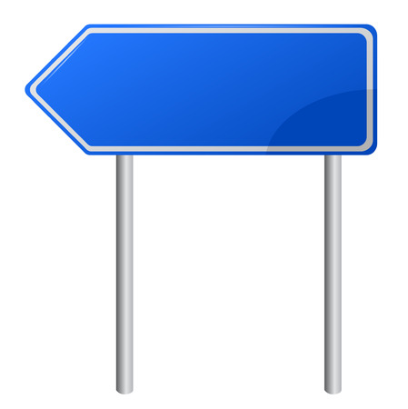 Blank Blue Road Signのイラスト素材