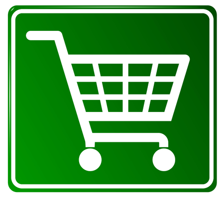 Ecology shopping basket signのイラスト素材
