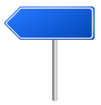 Blank Blue  Road Signs, illustration. vectorのイラスト素材