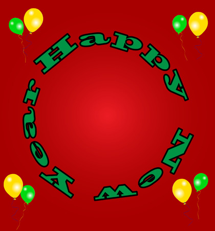 Happy New Year , Greeting Card Template, eps10 vectorのイラスト素材
