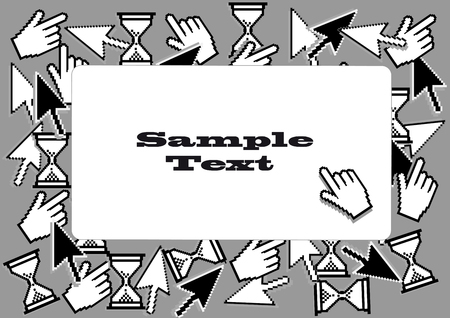 banner with computer cursor combination ,backgroundのイラスト素材
