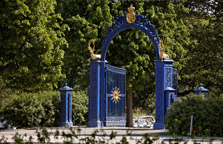 Blue Gate on the island of Djurgarden. Stockholm. Swedenの写真素材