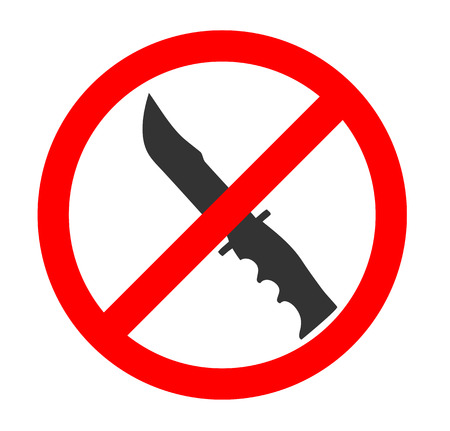 No Knife Sign and Symbol のイラスト素材