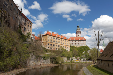 Cesky Krumlov in the Czech, old town on Unesco listの写真素材
