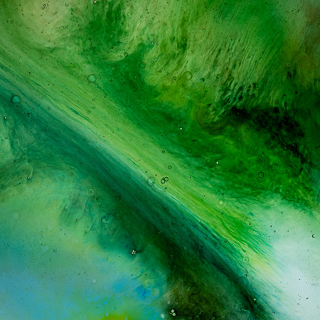 Water and paint textures aerial view, abstract backgroundの写真素材