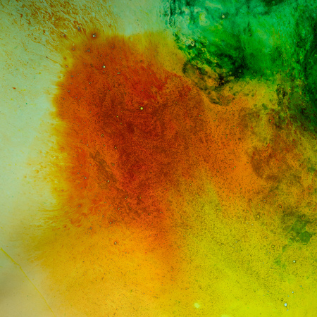 Water and paint textures aerial view, abstract backgroundの写真素材