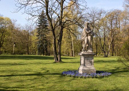 Poland.Warsaw.Sculpture in Lazienki Royal Parkのeditorial素材