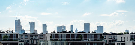 Warsaw, Poland, city buildings cityscape panorama, skyline, Palace of Culture, tall, high building...