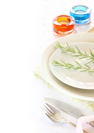 festive table settingの写真素材