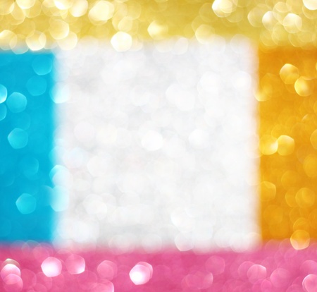 abstract colorful glitter bokeh lights  defocused lights backgroundの写真素材