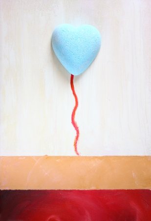 heart shape stone over canvas textureの写真素材