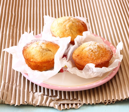fresh baked homemade healthy muffinsの写真素材