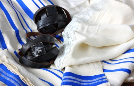 Prayer Shawl - Tallit, jewish religious symbolの写真素材