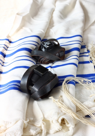 Prayer Shawl - Tallit, jewish religious symbolの写真素材