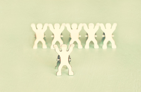 stand out concept or team leader concept  vintage effect  selective focus の写真素材