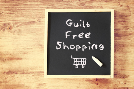 guilt free shopping concept  の写真素材