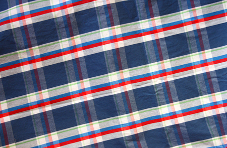close up of vintage male shirt, Checkered patternの写真素材