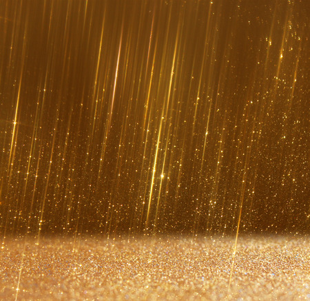 glitter vintage lights background  abstract gild background  defocusedの写真素材