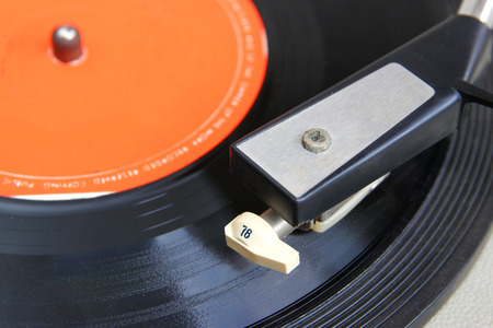 close up image of old record player. selective focusの写真素材