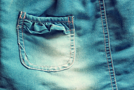 Detail of blue jeans skirtの写真素材