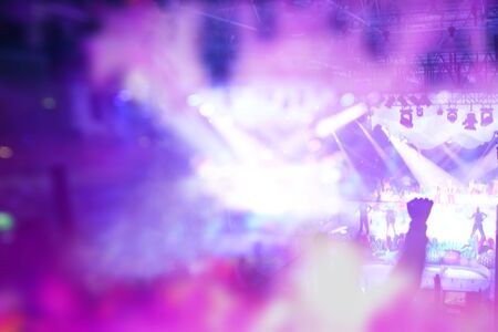 blurred bokeh stage lights. abstract imageの写真素材