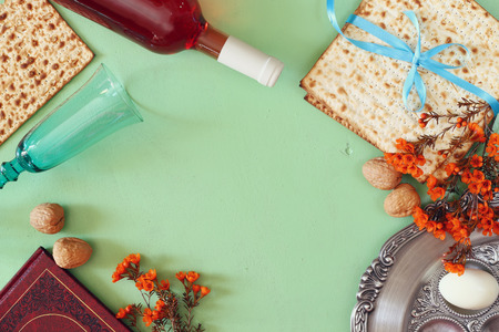 Pesah celebration concept jewish Passover holidayの写真素材