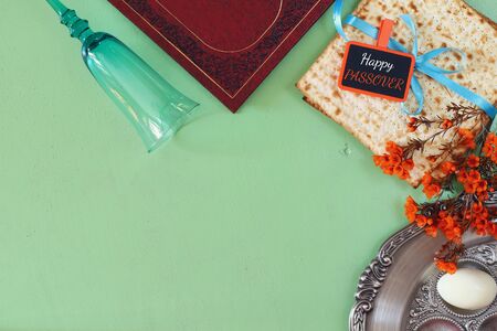 Pesah celebration concept jewish Passover holidayの写真素材
