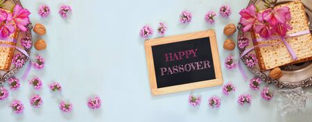 Pesah celebration concept (jewish Passover holiday)の写真素材