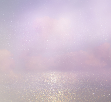 abstract photo of clouds burst in the sky. glitter overlay.の写真素材