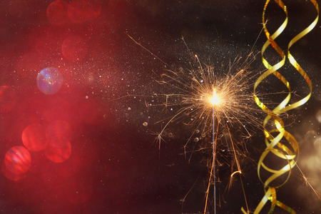 Abstract image of sparkler. New year and celebration concept.
